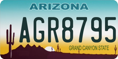AZ license plate AGR8795
