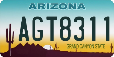 AZ license plate AGT8311
