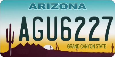 AZ license plate AGU6227