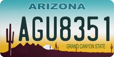 AZ license plate AGU8351