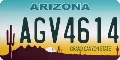 AZ license plate AGV4614