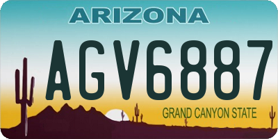 AZ license plate AGV6887