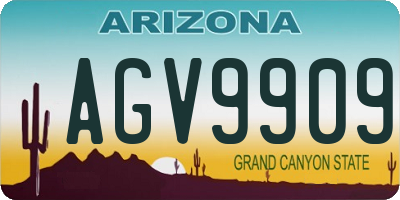 AZ license plate AGV9909