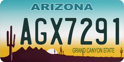 AZ license plate AGX7291