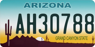 AZ license plate AH30788