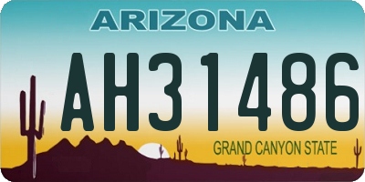 AZ license plate AH31486