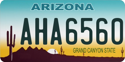 AZ license plate AHA6560