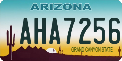 AZ license plate AHA7256