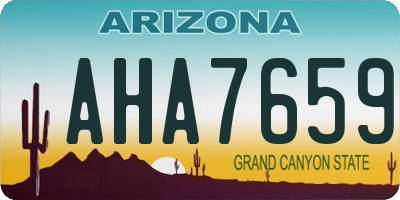 AZ license plate AHA7659