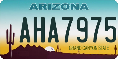AZ license plate AHA7975