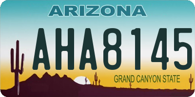 AZ license plate AHA8145