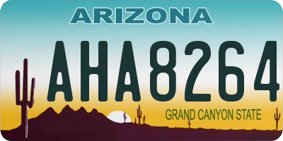 AZ license plate AHA8264