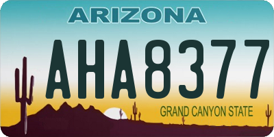 AZ license plate AHA8377