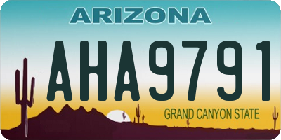 AZ license plate AHA9791