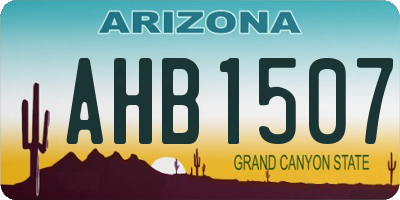 AZ license plate AHB1507