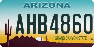 AZ license plate AHB4860