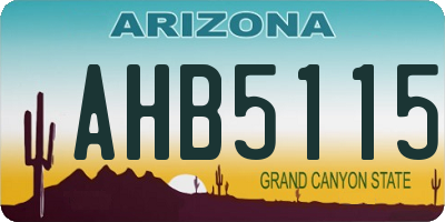 AZ license plate AHB5115