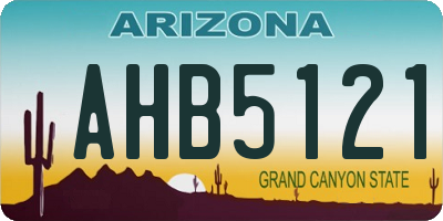 AZ license plate AHB5121