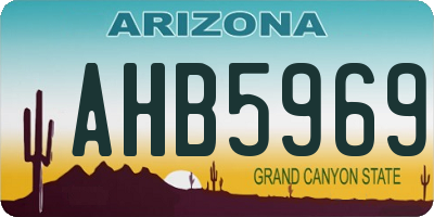 AZ license plate AHB5969