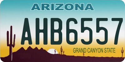 AZ license plate AHB6557