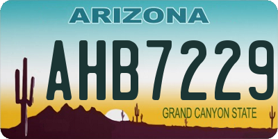AZ license plate AHB7229
