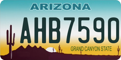 AZ license plate AHB7590