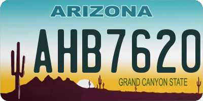 AZ license plate AHB7620