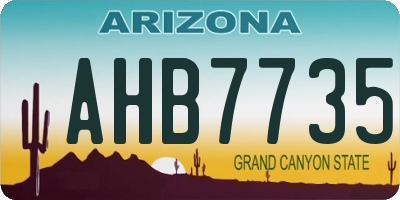 AZ license plate AHB7735