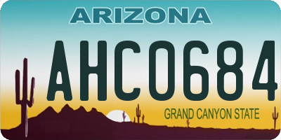 AZ license plate AHC0684