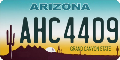 AZ license plate AHC4409