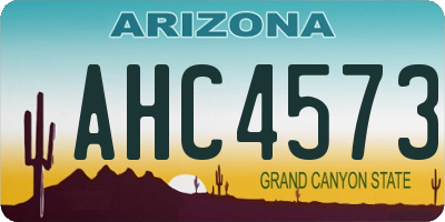 AZ license plate AHC4573