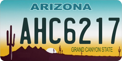AZ license plate AHC6217