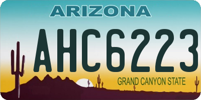 AZ license plate AHC6223