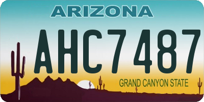 AZ license plate AHC7487