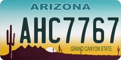 AZ license plate AHC7767
