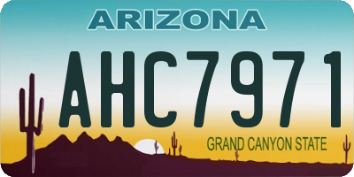 AZ license plate AHC7971