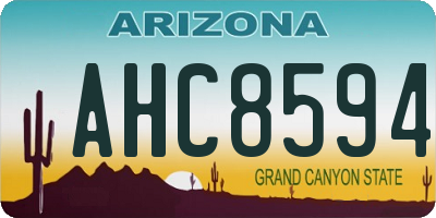 AZ license plate AHC8594