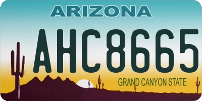 AZ license plate AHC8665