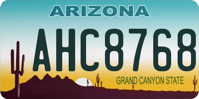 AZ license plate AHC8768