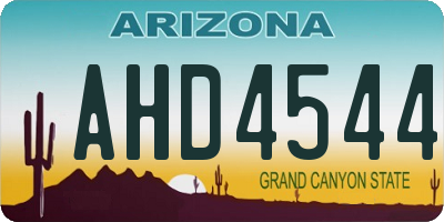 AZ license plate AHD4544
