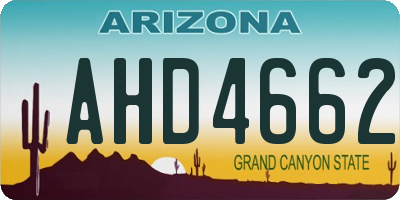 AZ license plate AHD4662
