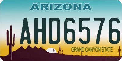 AZ license plate AHD6576