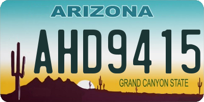 AZ license plate AHD9415