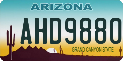 AZ license plate AHD9880