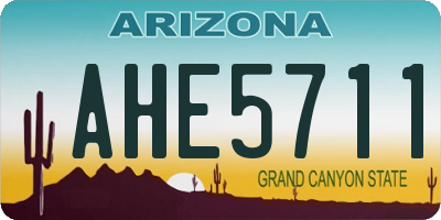 AZ license plate AHE5711