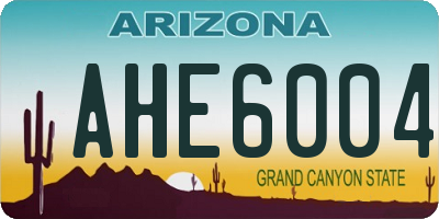 AZ license plate AHE6004