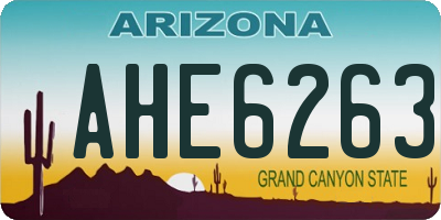 AZ license plate AHE6263