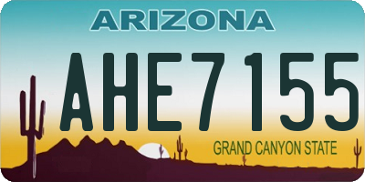 AZ license plate AHE7155