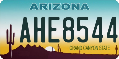 AZ license plate AHE8544