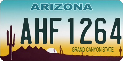 AZ license plate AHF1264